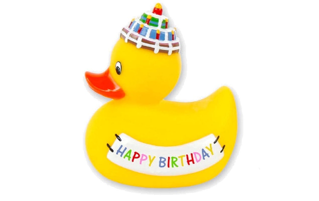 Trendcompany Canard de bain anniversaire