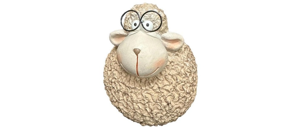 Dameco Pecora avec lunettes 12 x 12,5 x 15 cm, Brun