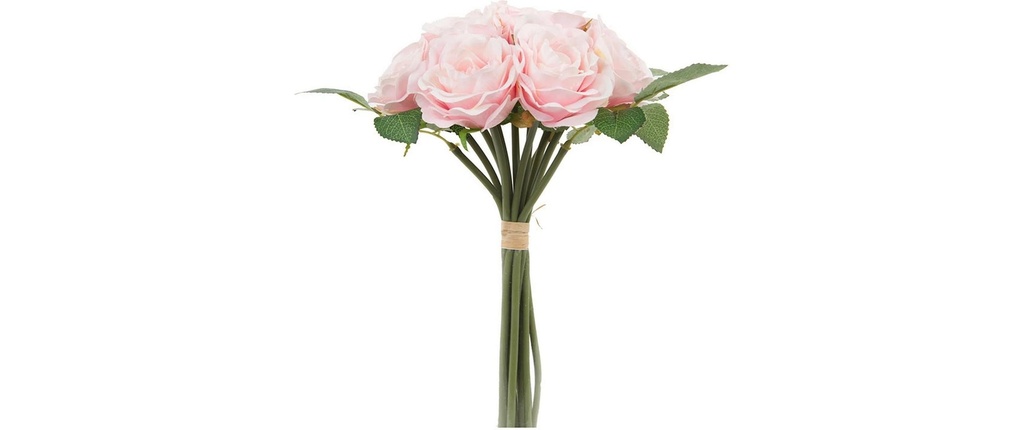 CHALET Fleur artificielle Bouquet de roses 25 cm, Rose pâle