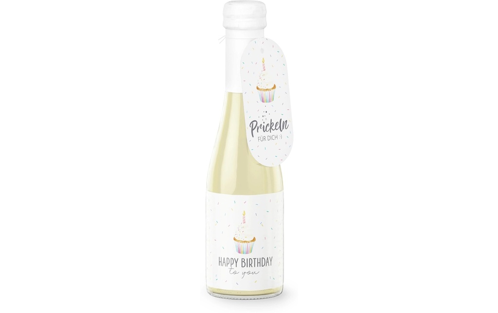 Trendcompany Idea regalo Vin mousseux Birthday Torte 0.2 L