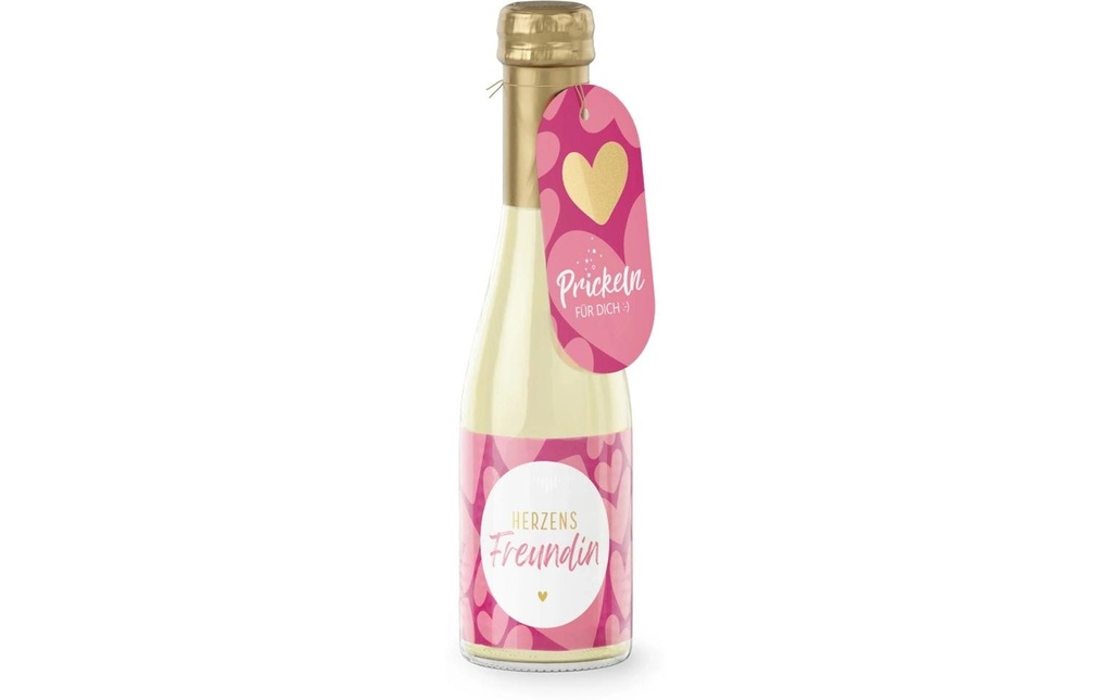 Trendcompany Idea regalo Vin mousseux Herzens Freundin 0.2 L