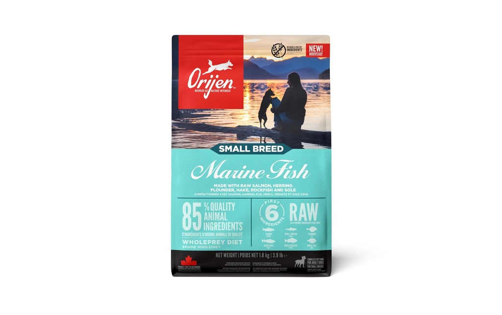 Orijen Alimentation sèche Dog Small Breed Marine Fish, 1.8 kg