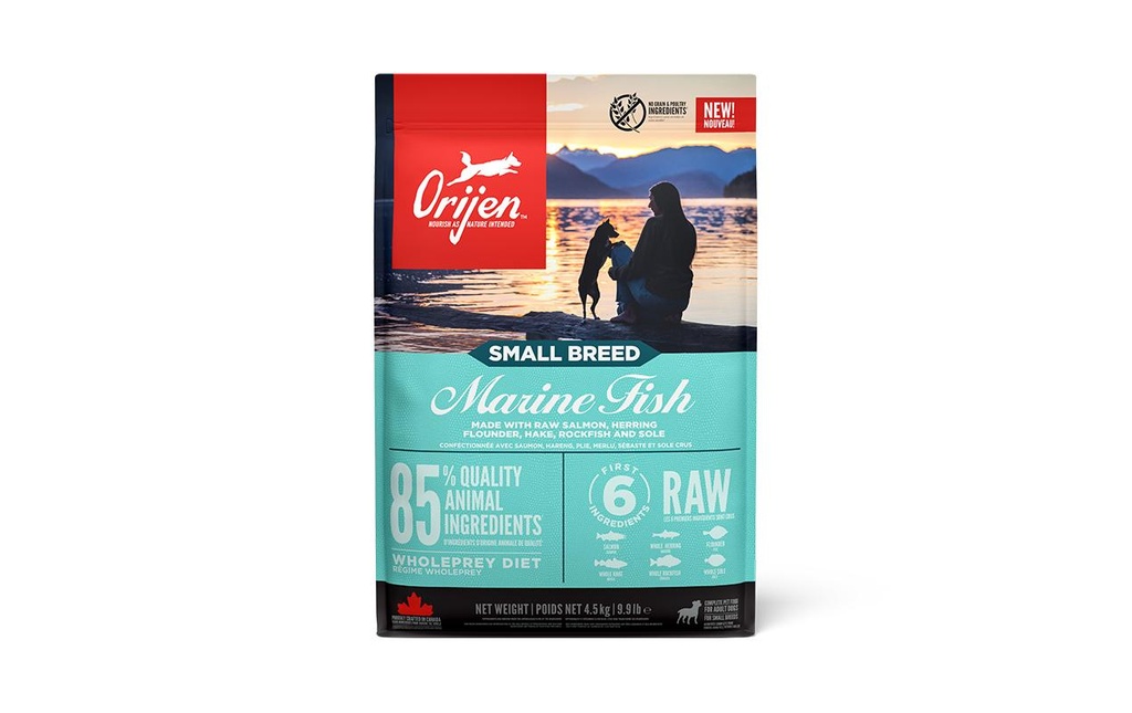 Orijen Alimentation sèche Dog Small Breed Marine Fish, 4.5 kg