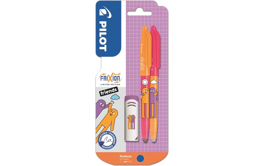Pilot FriXion Ball Friends Wolken 0.7 mm, Rose/Orange clair