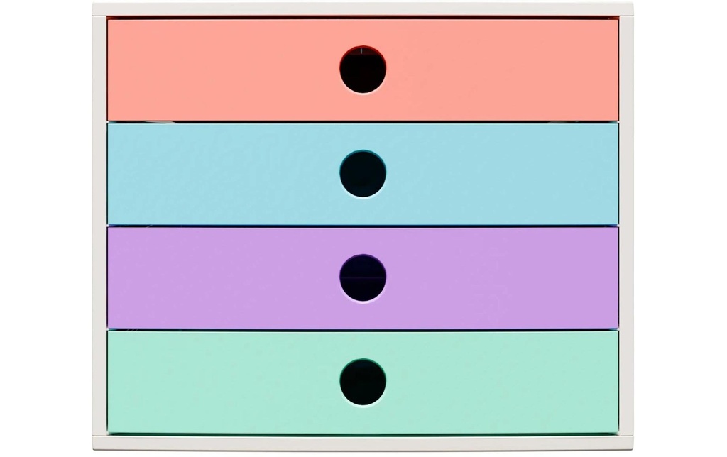 Exacompta Filibox A4+ Candy Tidy 4 tiroirs DIN A4+ en plastique