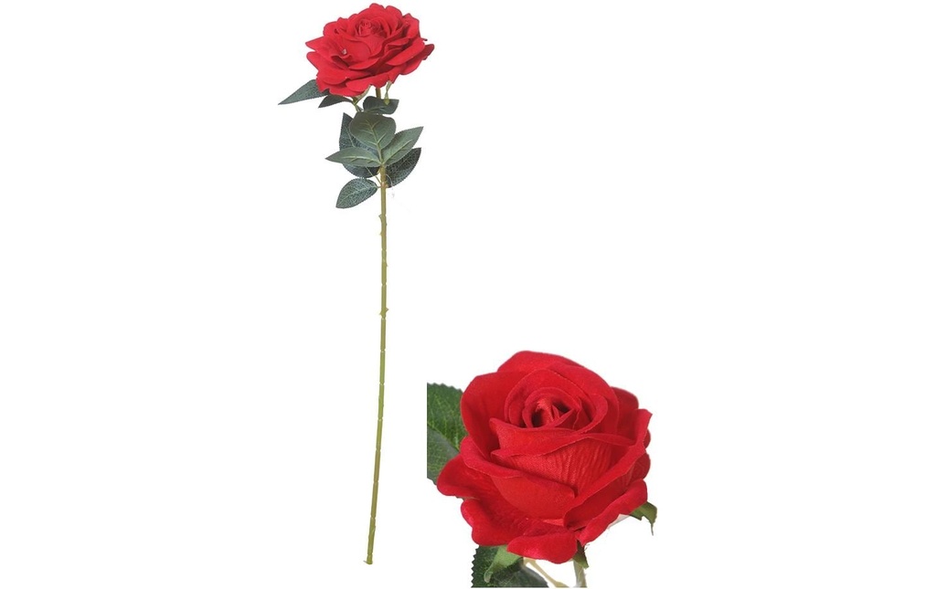 CHALET Fleur artificielle Rose rouge, 74 cm