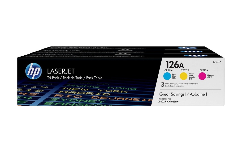 HP HP toner 126A cyan/mag/yellow (3 pces)