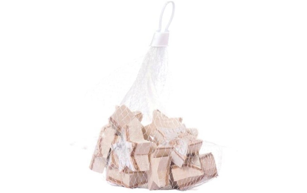 CHALET Décoration à saupoudrer Étoiles de bouleau en sachet 4 cm
