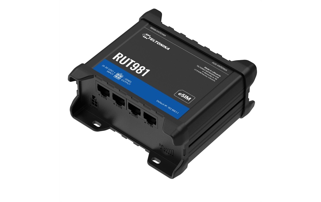 Teltonika RUT981 Routeur CAT4 LTE Dual SIM eSIM Noir