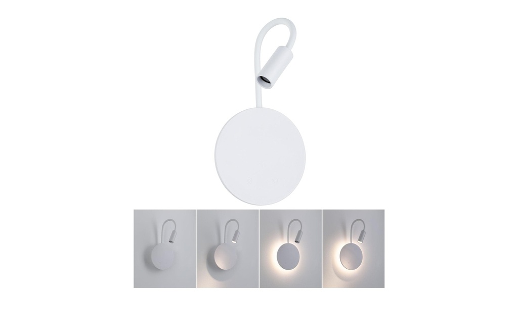 Paulmann Applique murale LED à batterie Miora 2700K dimmable Blanc