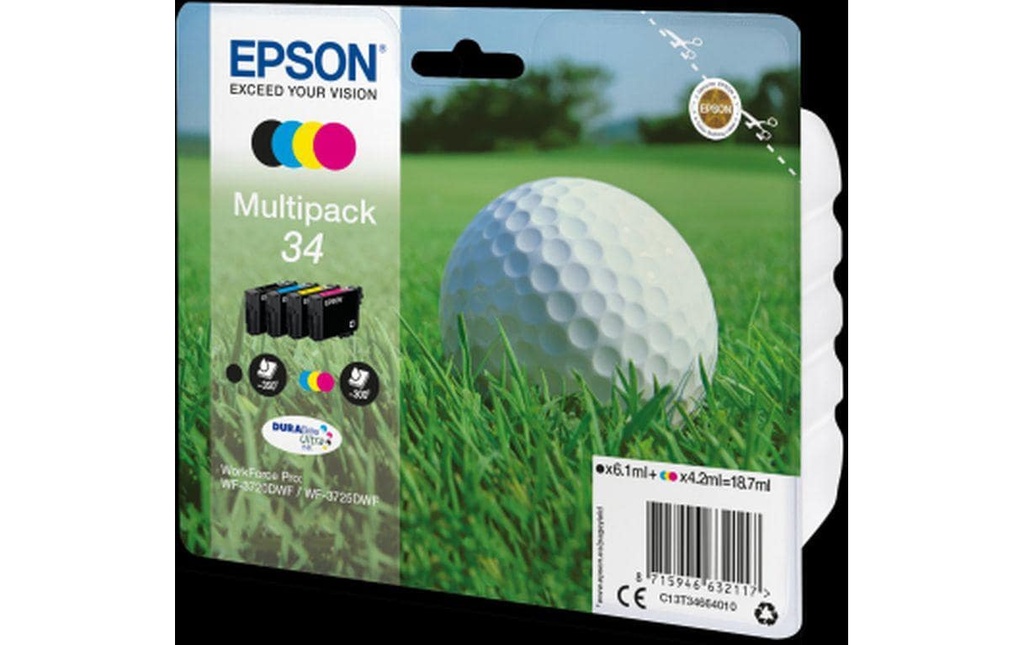 EPSON Epson cart.d'encre 34 color (4 pces)