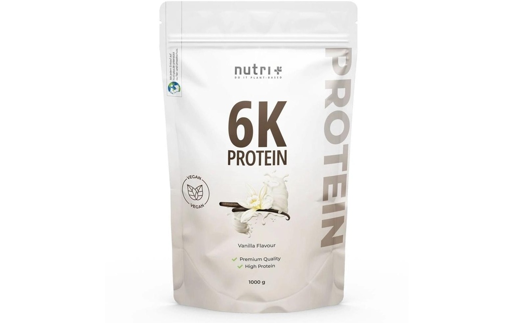 Nutri+ Poudre Protéine 6K végétalienne Vanille 1000 g