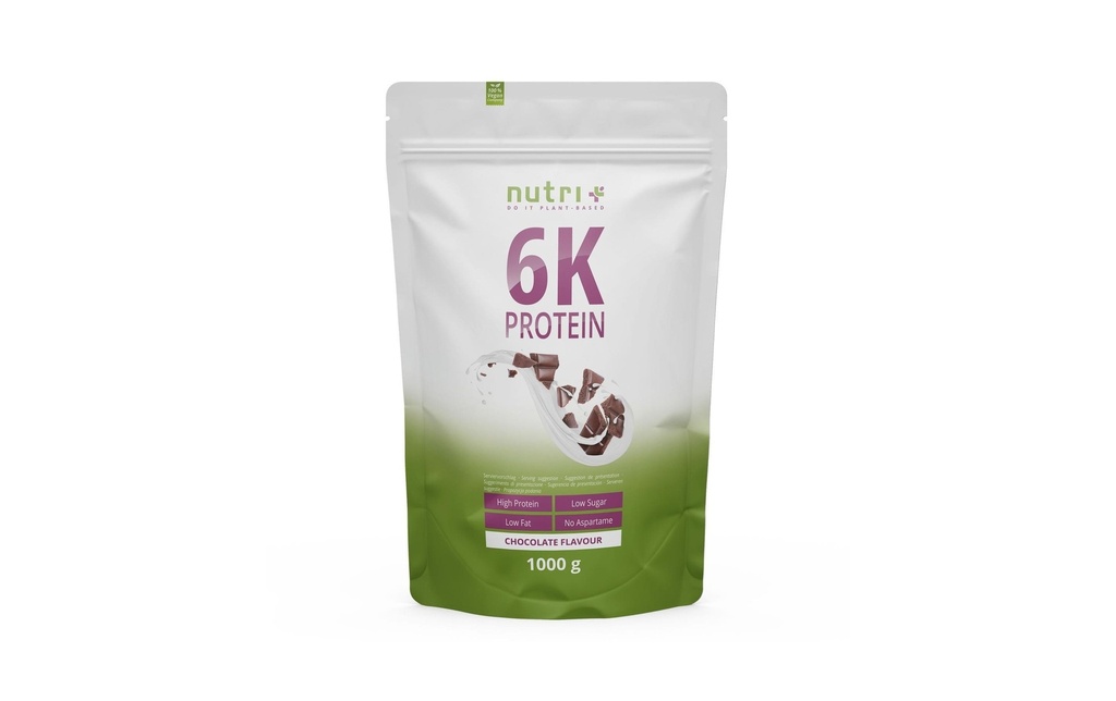 Nutri+ Poudre Protéine 6K végétalienne Chocolat 1000 g
