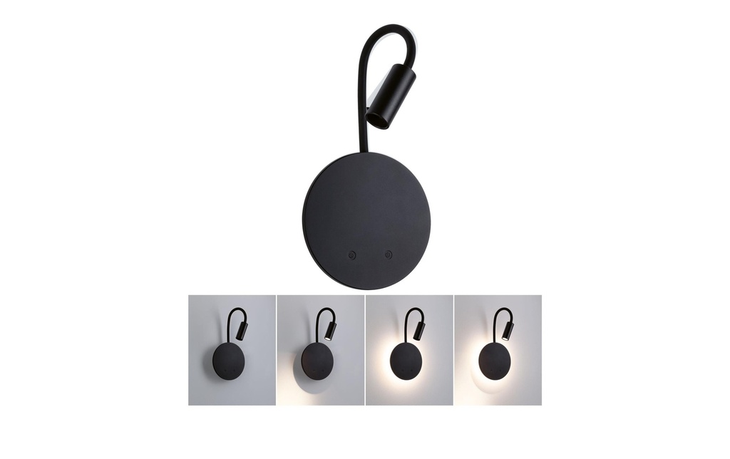 Paulmann Applique murale LED à batterie Miora 2700K dimmable Noir