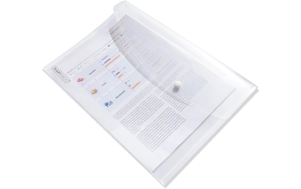 Rapesco Dossier de documents Eco GRS A4+ Transparent, 5 pièces