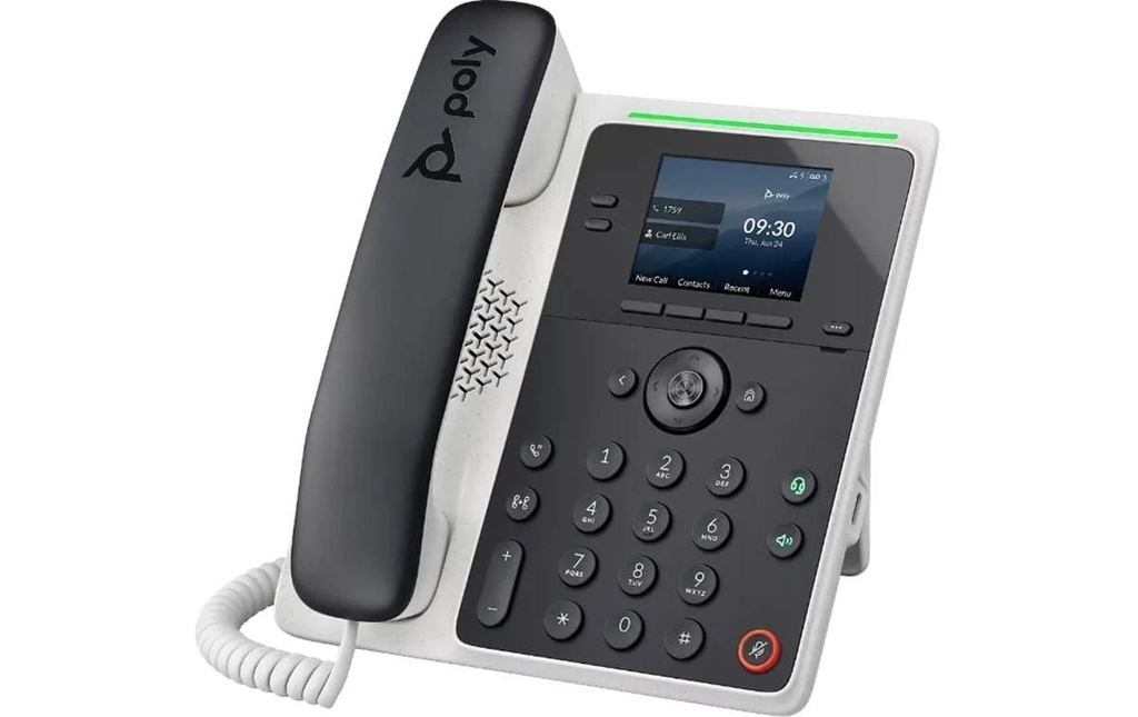 HP Téléphone de bureau Poly Edge E100 Blanc/Noir