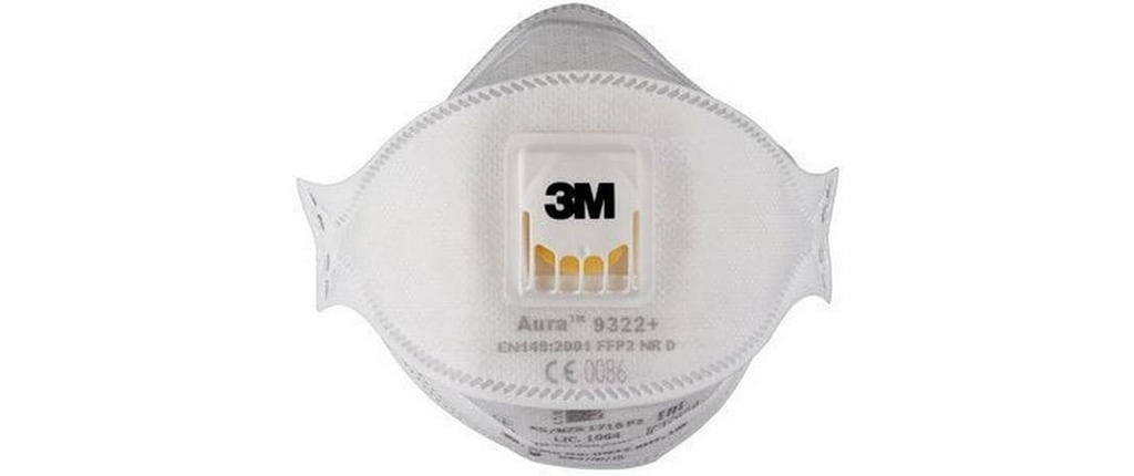 3M Masque à particules 3M Aura 9322PRO5 avec valve