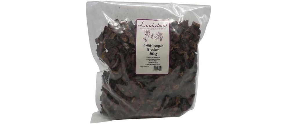 Lunderland Produit à mâcher  Chèvre Morceau de poumon 500 g