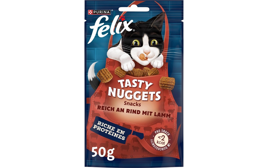 Felix Collation pour chat Tasty Nuggets bœuf et agneau 50 g