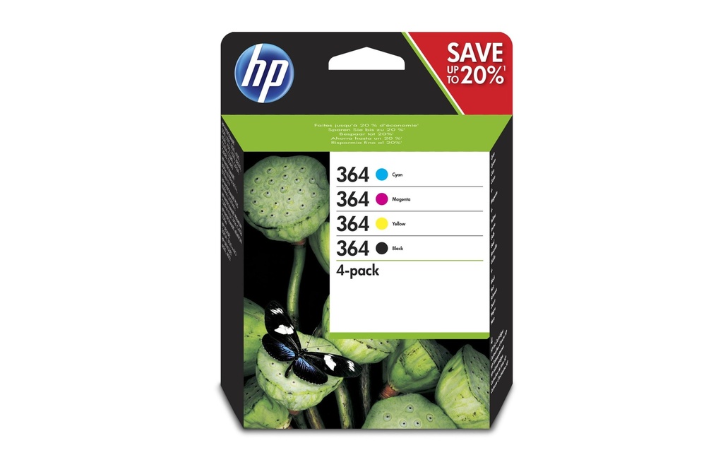 [770364123] HP HP cart.d'encre 364 bk/c/m/y (4 pces)