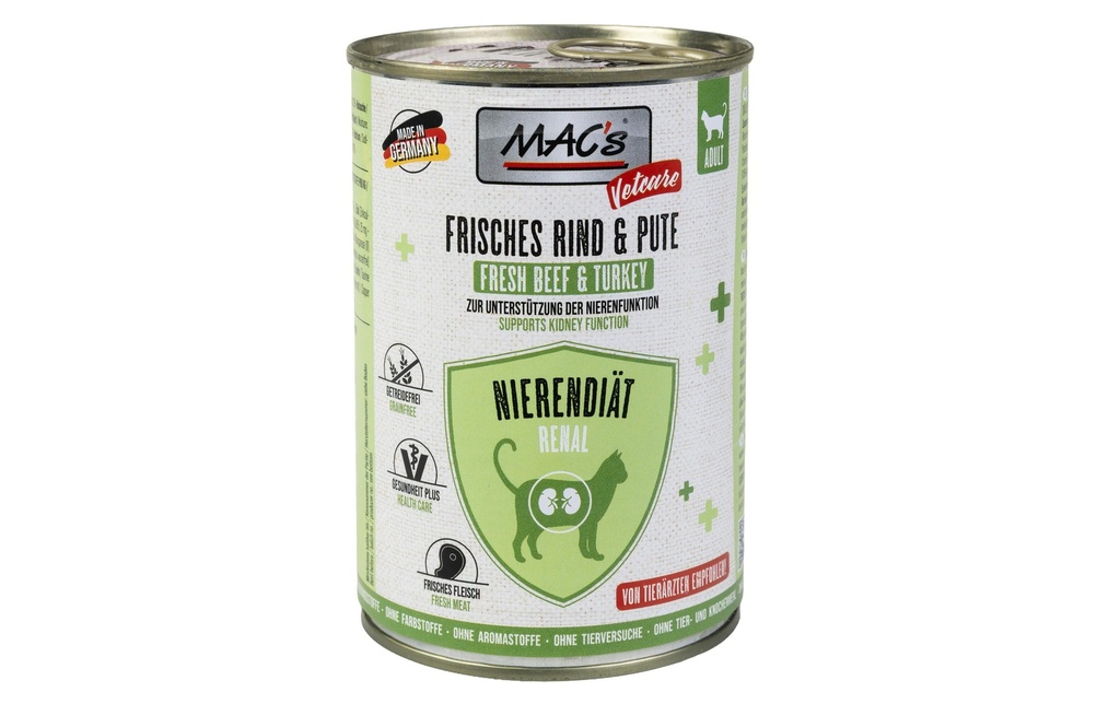 MAC's Vetcare Régime rénal bœuf et dinde 0.4 kg