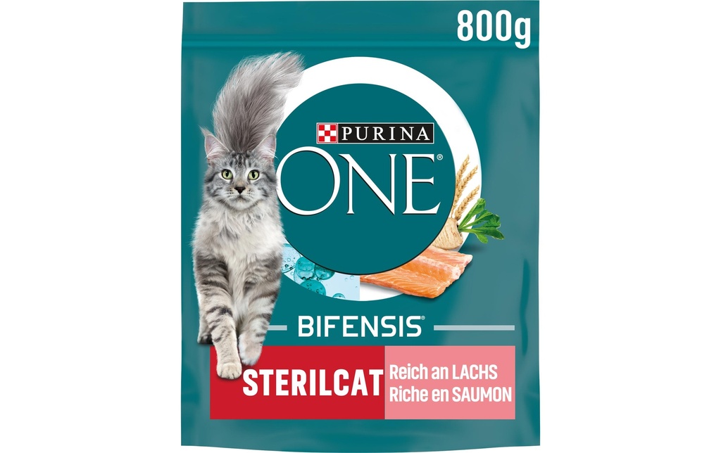 Purina ONE Alimentation sèche Sterilcat saumon 800 g
