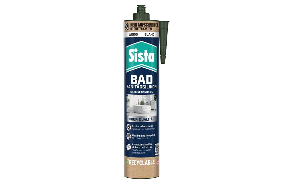 Sista Silicone sanitaire pour salle de bain 280 ml, blanc
