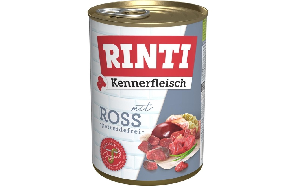Rinti Alimentation humide Kennerfleisch pur boîte Ross, 400 g