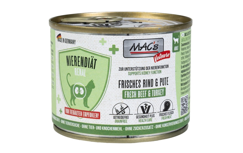 MAC's Vetcare Régime rénal bœuf et dinde 0.2 kg