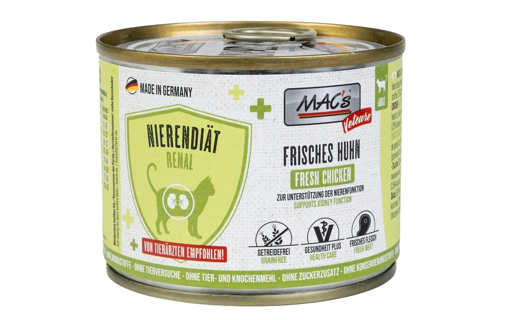 MAC's Vetcare Nourriture humide Régime rénal au poulet 0.2 kg