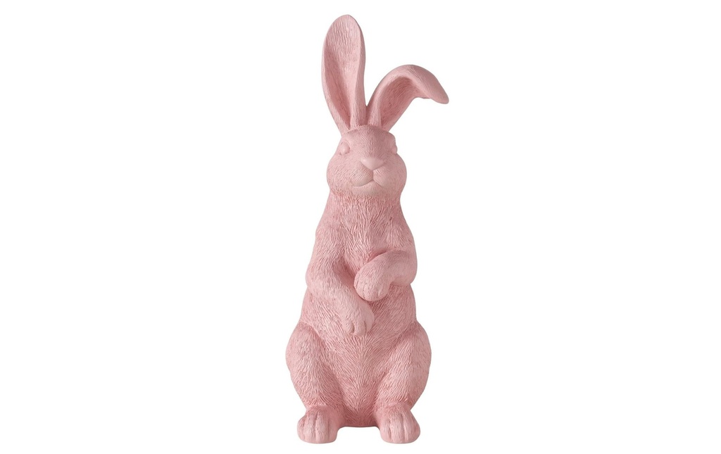 Boltze Présentoir Lapin Bengt Rose, 43 cm