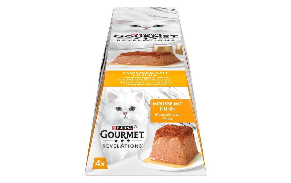Purina Gourmet Alimentation humide Révélations Mousse au poulet et à la sauce 4 x 57 g