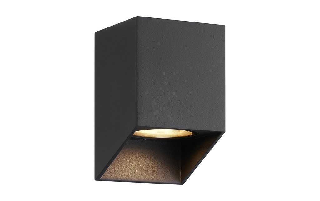 Nordlux Lampe murale Nico Square GU10, 25W, IP44, noir