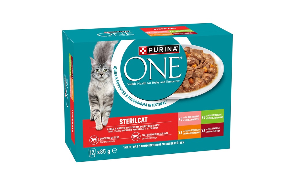Purina ONE Alimentation humide Sterilcat Mix en sauce 12 x 85 g