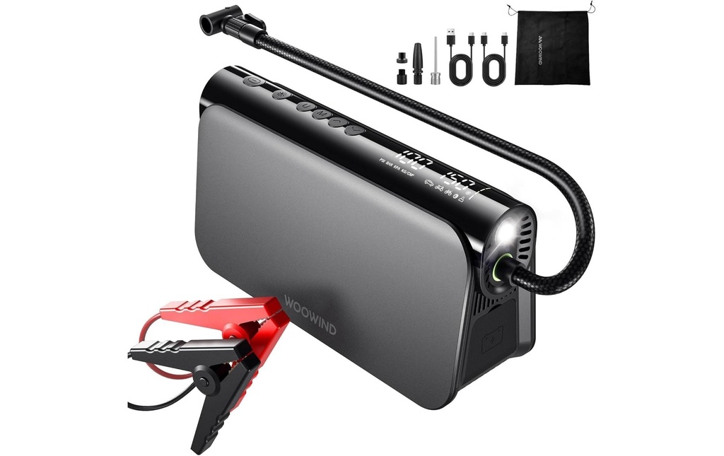 Woowind Pompe à air 3 en 1 Bora Plus, 2-150 PSI, 65 W