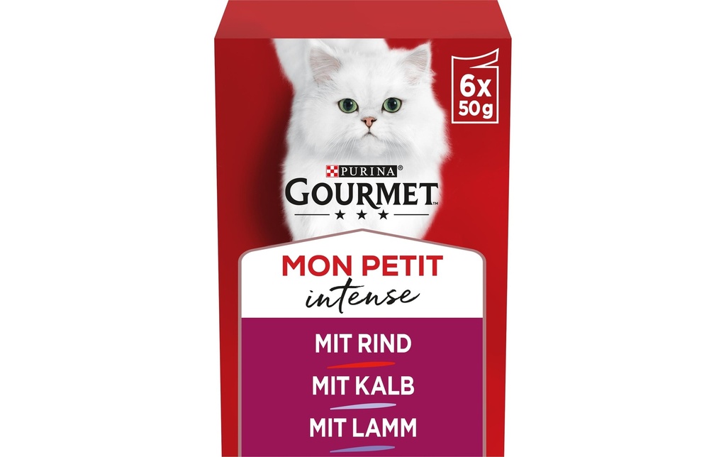 Purina Gourmet Alimentation humide Mon Petit Intense viande 6 x 50 g