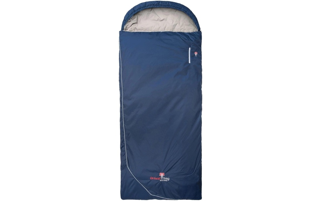Grüezi Bag Sac de couchage Laine Camp Comf XXL 4 °C R 190 cm, bleu