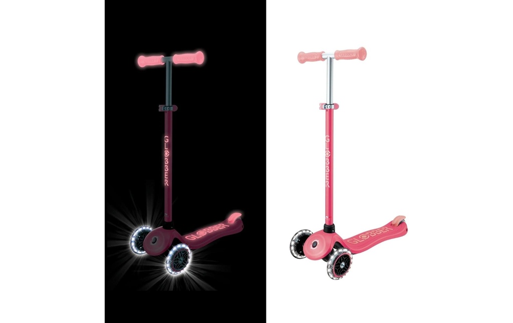 GLOBBER Patinette Primo Plus Glow Lights Rose