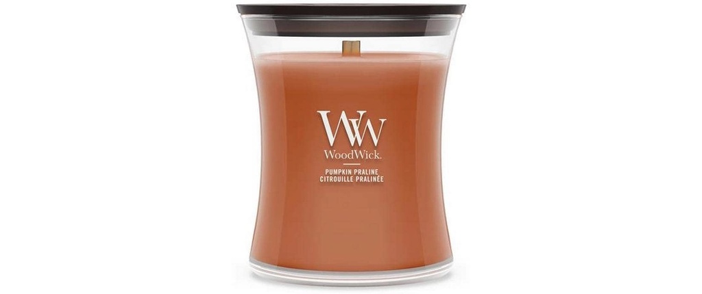 Woodwick Bougie parfumée Pumpkin Praline Medium Jar