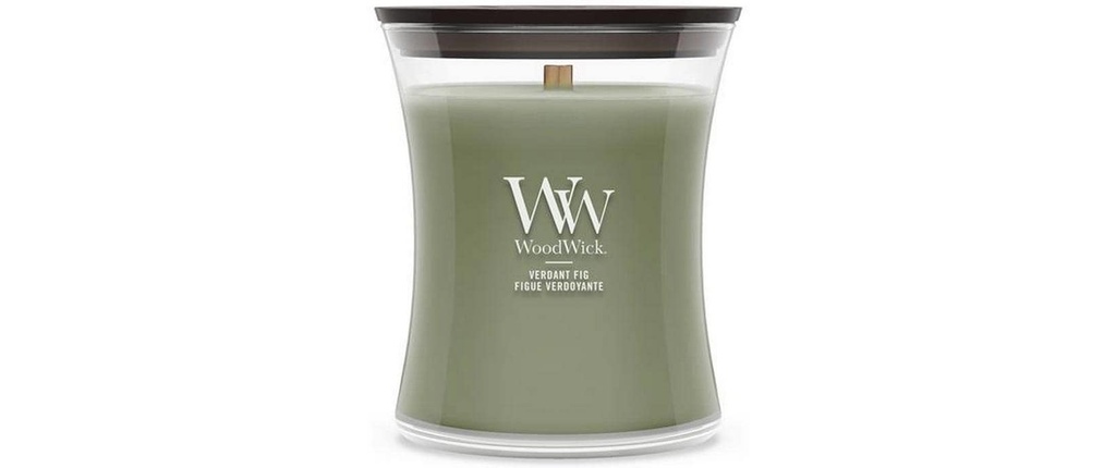Woodwick Bougie parfumée Verdant Fig Medium Jar