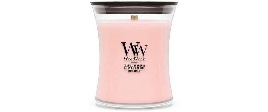 Woodwick Bougie parfumée Coastal Sunberry Medium Jar