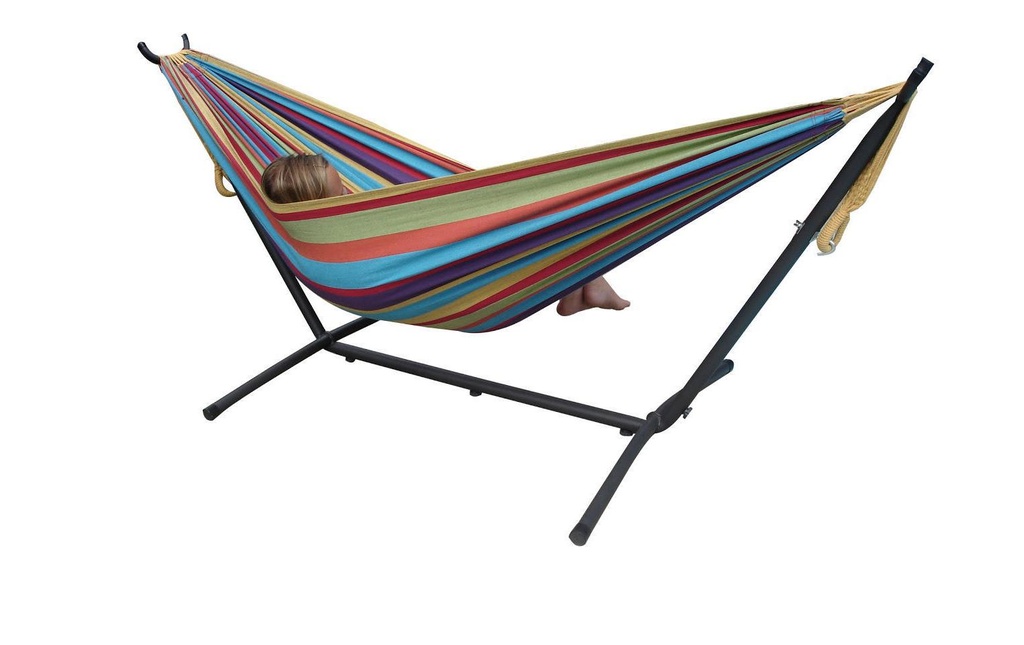 Vivere Hamac double Kombo Tropical avec cadre