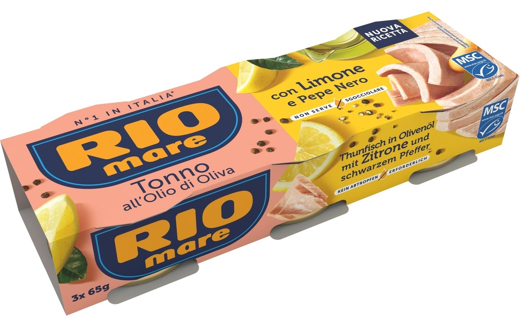 RIO mare Conserves Thon citron et poivre 3 x 65 g