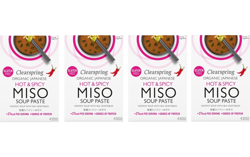 Clearspring Organic Misopaste piquante aux légumes de mer 4 x 15 g
