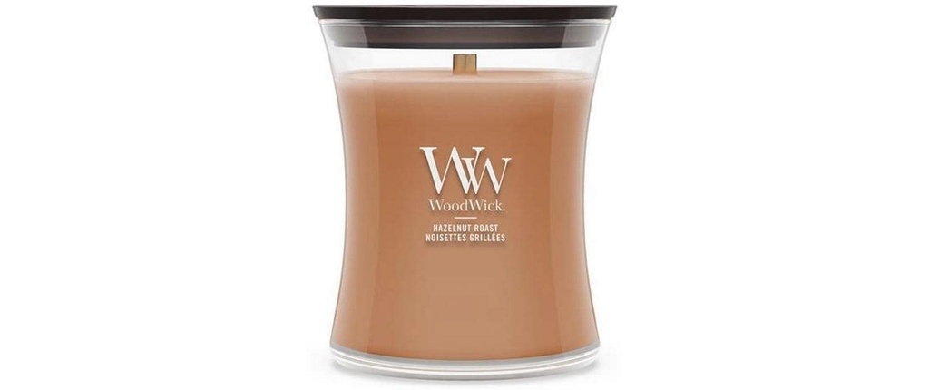 Woodwick Bougie parfumée Hazelnut Roast Medium Jar