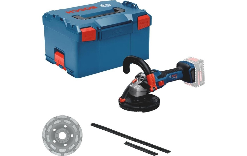 Bosch Professional Ponceuse à béton sans fil PRO GBR 18V-15 S en L-BOXX (sans batterie)