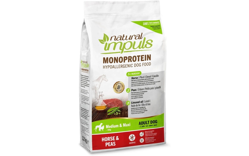 Natural Impuls Alimentation sèche Adult Med/Max Cheval 12 kg