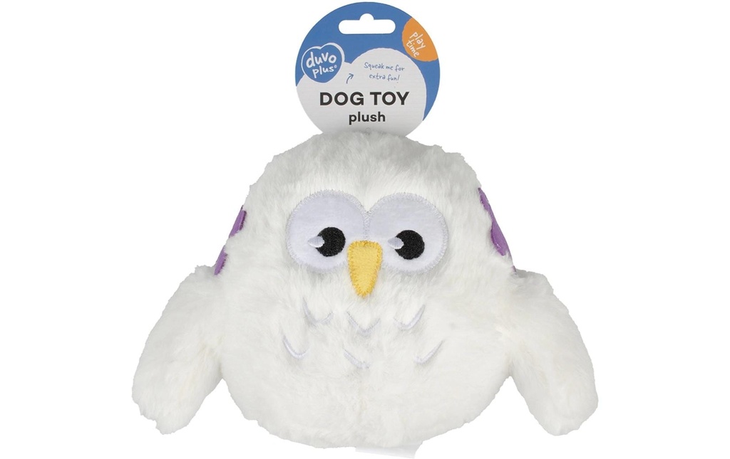 duvoplus Peluche hibou Flower Blanc