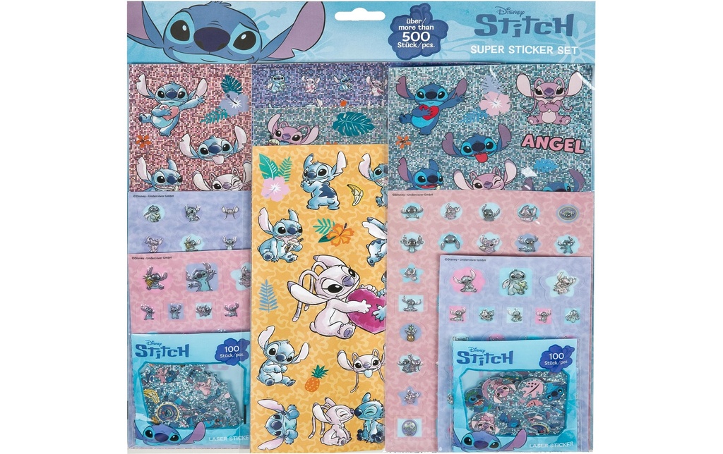 Undercover Autocollant à motif Lilo & Stitch avec 500 autocollants