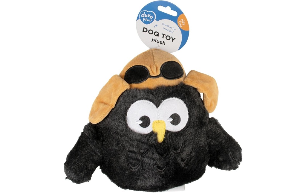 duvoplus Peluche hibou pilote Noir